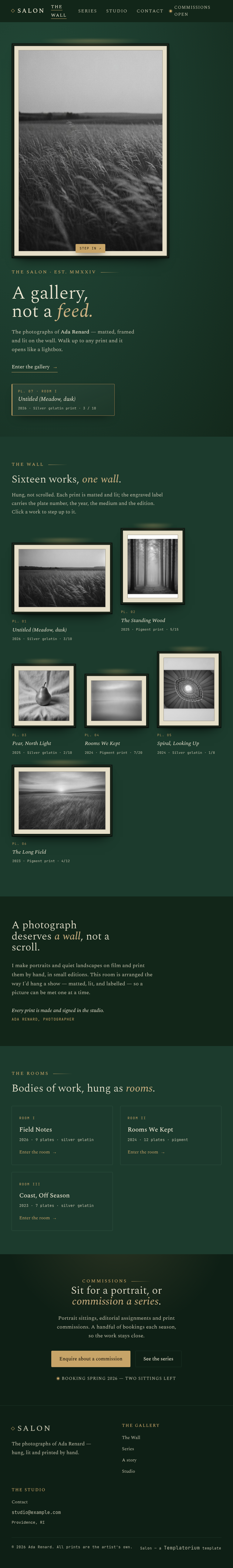Salon — tablet view